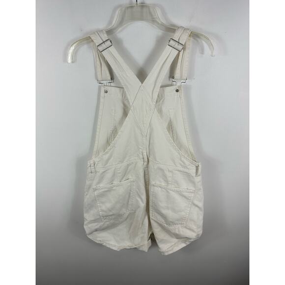We The Free Ziggy Shortalls Short Overalls White Artist Classic Boho Size Small - Picture 2 of 10